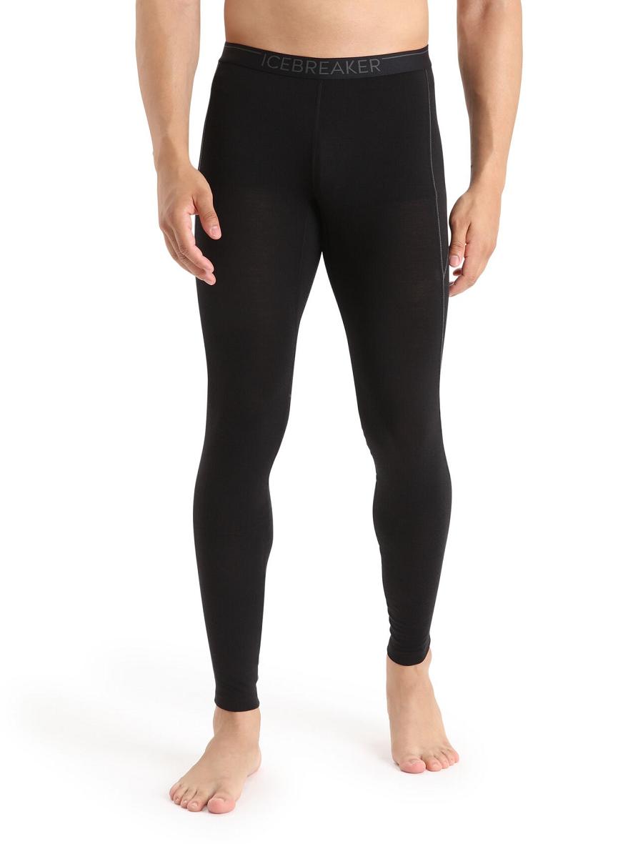 Icebreaker BodyfitZone™ Merino 150 Zone Thermal Miesten Leggingsit Mustat | FI 1140ZUTG